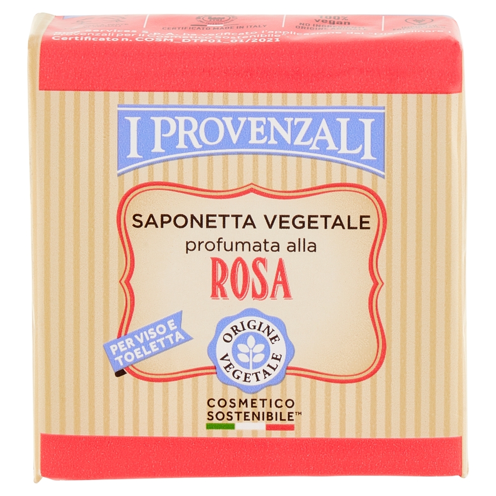 I Provenzali Saponetta Vegetale profumata alla Rosa 125 g